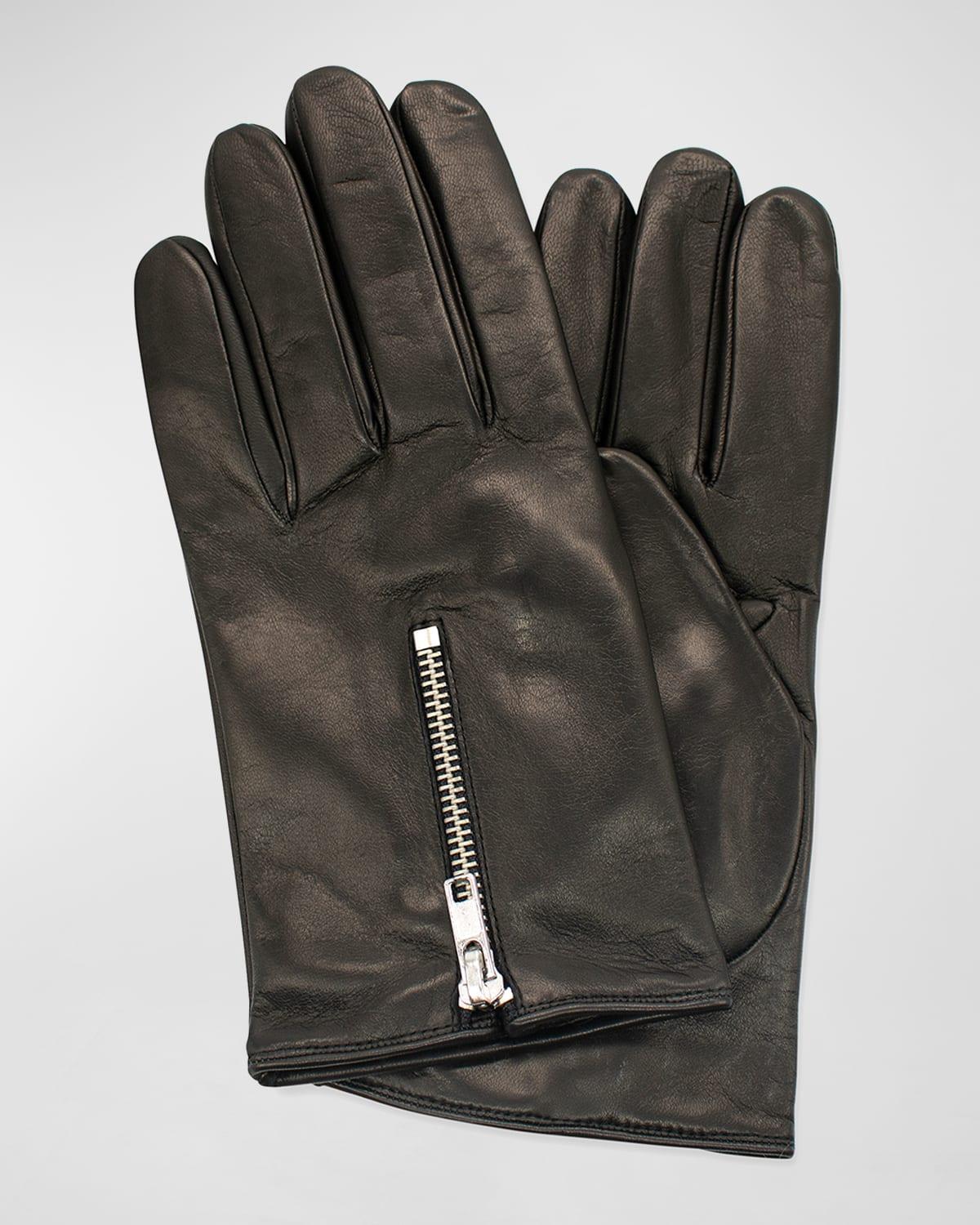 Mens Napa Leather Gloves with Zipper Product Image