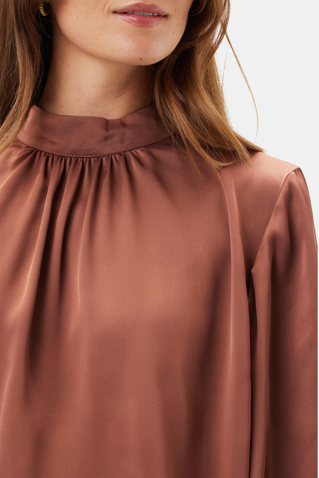 Jeanne 3/4 Sleeve Blouse - Cafe Product Image