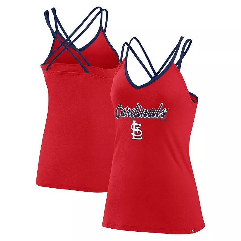 Womens Fanatics Branded St. Louis Cardinals Go For It Strappy V-Neck Tank Top Product Image