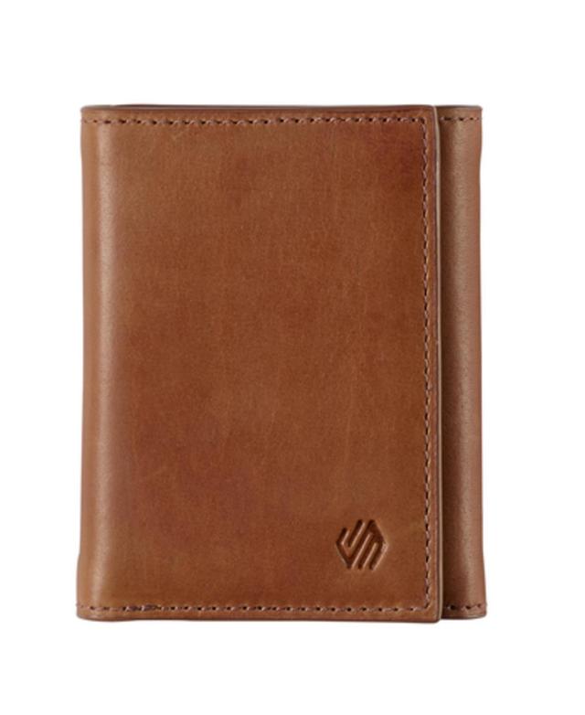 Johnston & Murphy Mens Rhodes Trifold Wallet - Tan Full Grain Leather Product Image