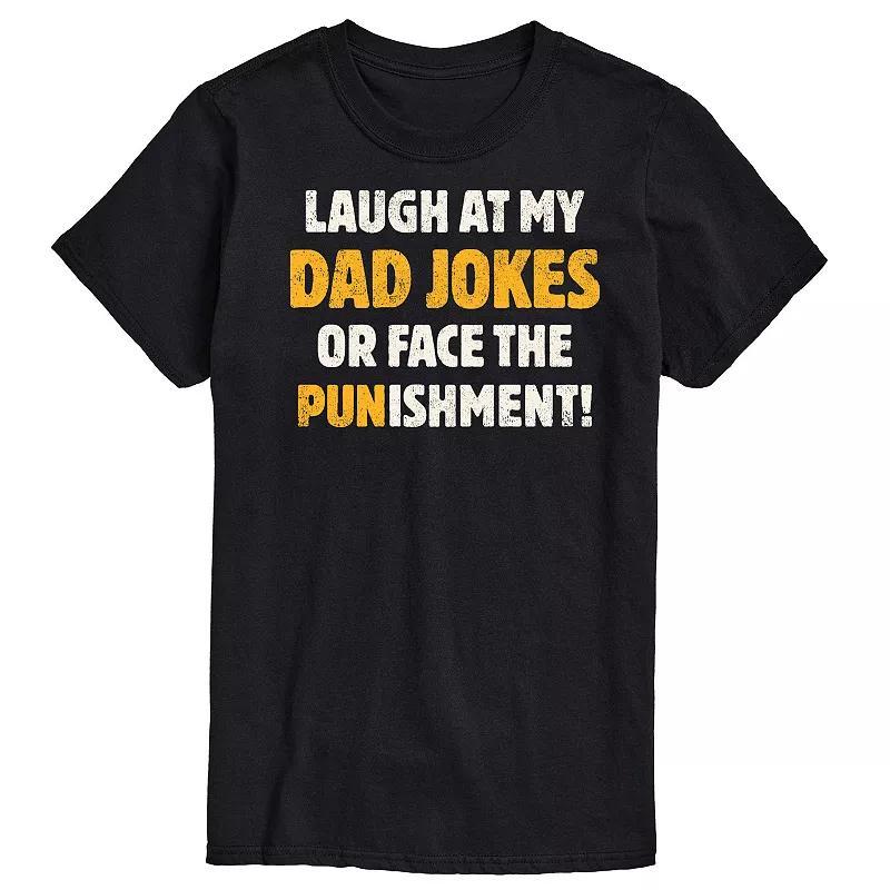 Mens Dad Jokes Punishment Graphic Tee Product Image