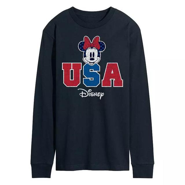 Disneys Minnie Mouse Mens USA Long Sleeve Blue Product Image