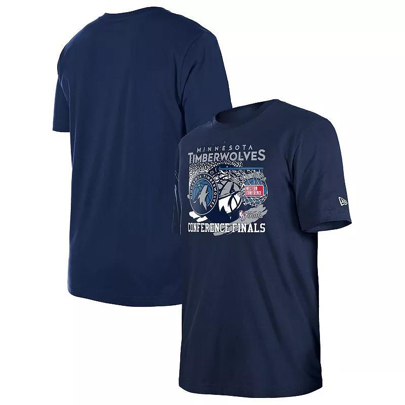 Mens New Era Minnesota Timberwolves 2024 Western Conference Finals T-Shirt Blue Product Image