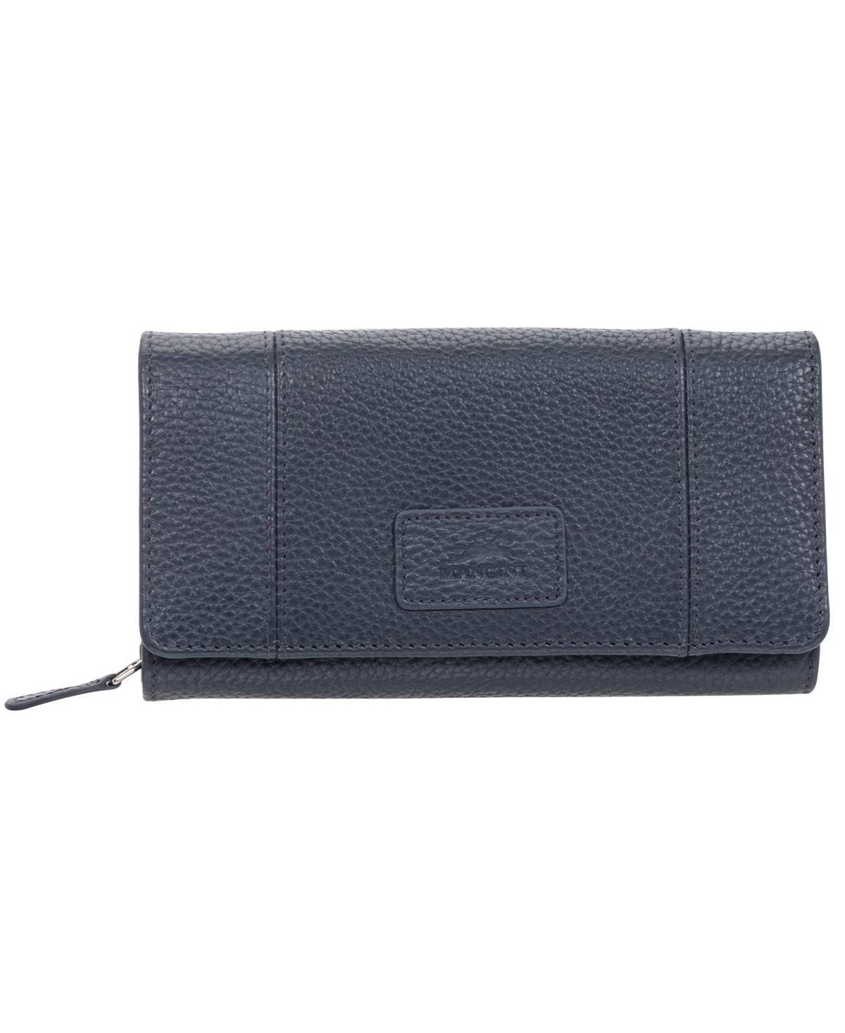 Mancini Womens Pebbled Collection Rfid Secure Mini Clutch Wallet Product Image