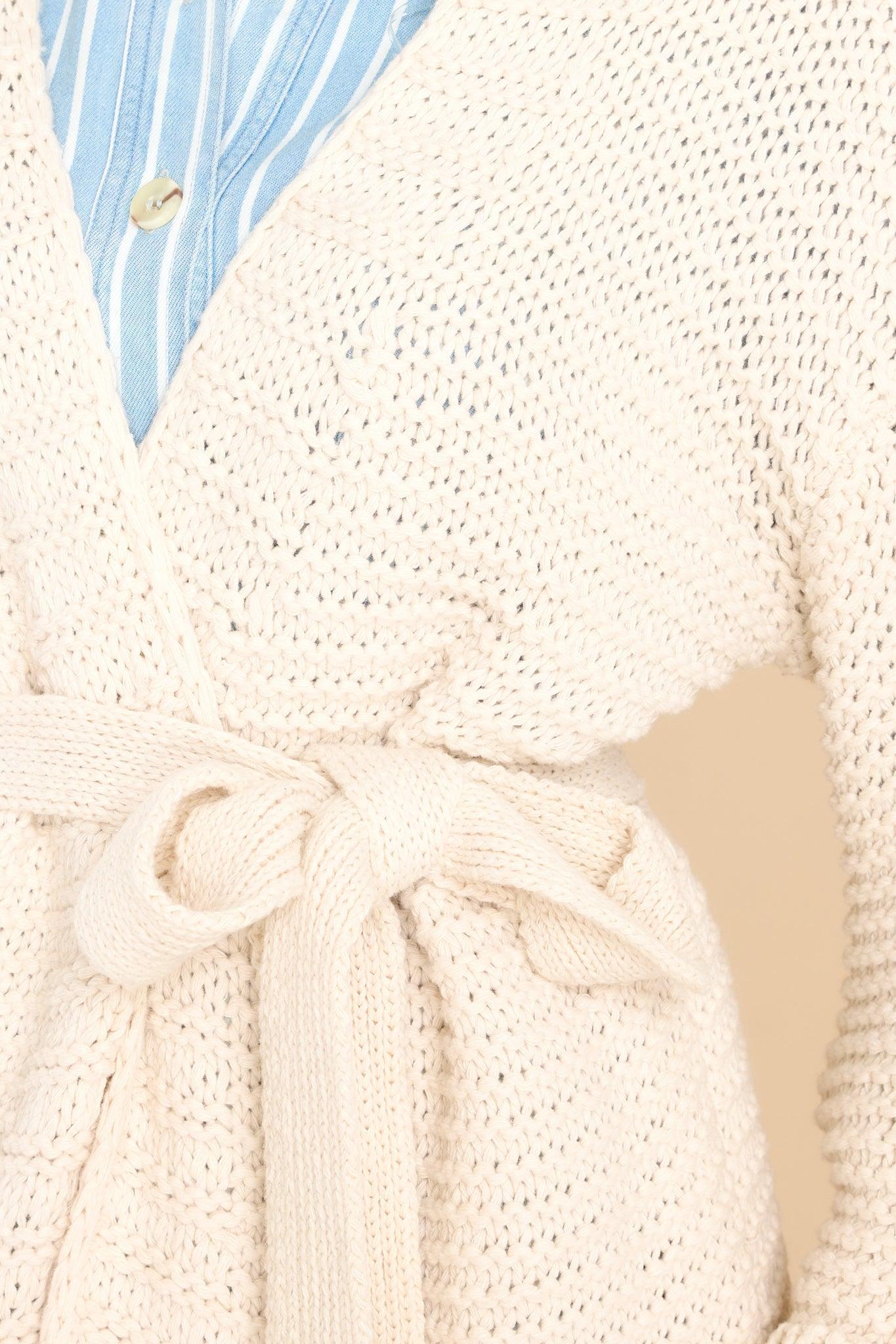 Relax More Ivory Cardigan Product Image