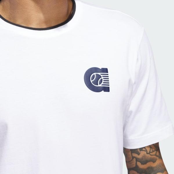 adidas Summer Prep Graphic Tee White M Mens Product Image