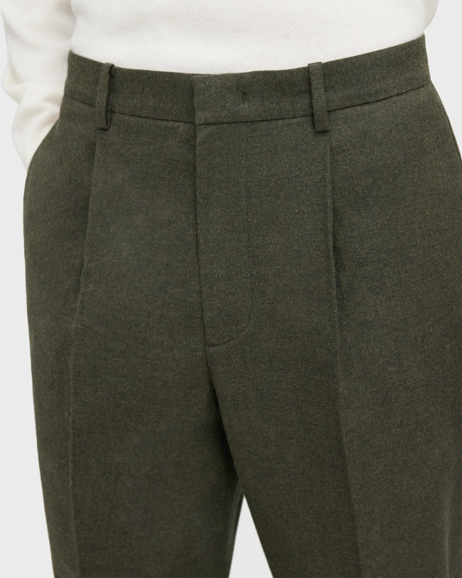 Pleated Drawstring Pant in Cotton Flannel Product Image