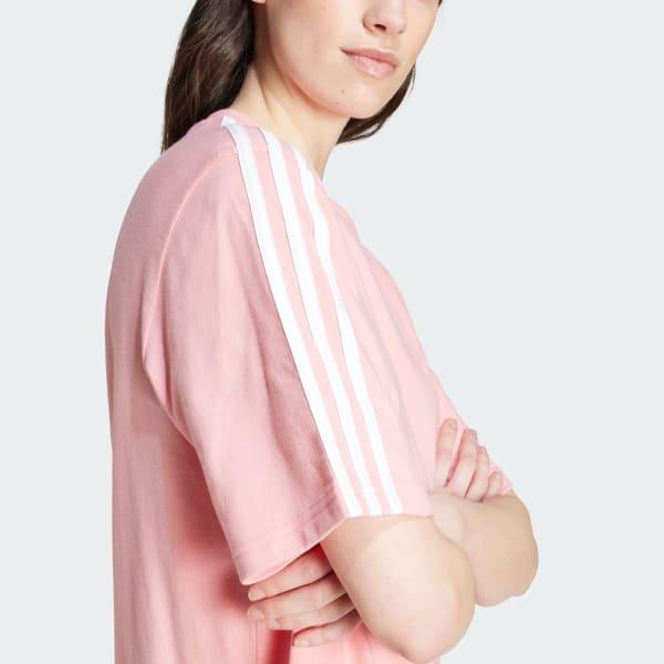 Essentials 3-Stripes Single Jersey Boyfriend Tee Dress Product Image