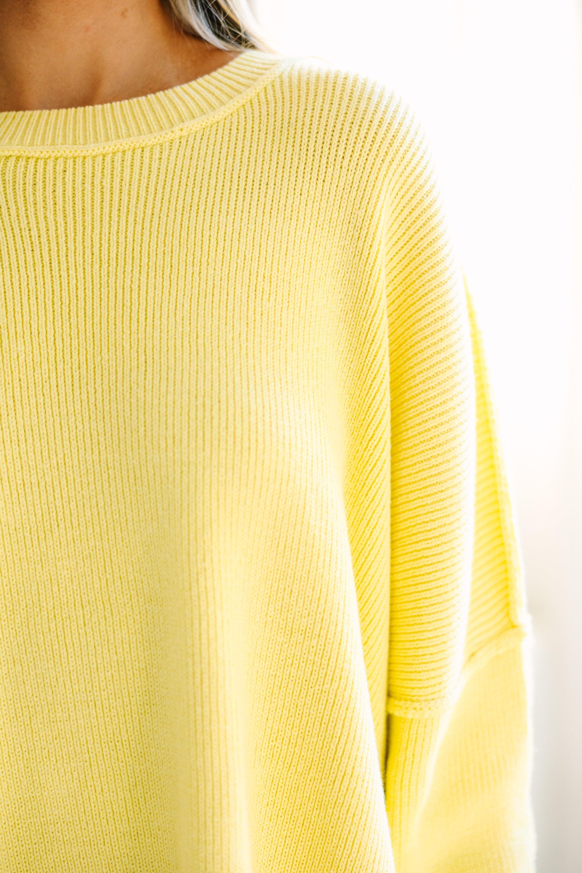 Give You Joy Yellow Dolman Sweater Female Product Image