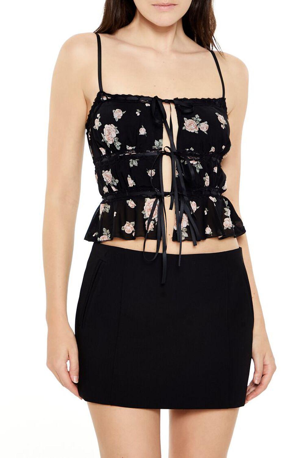 Rose Print Cropped Cami | Forever 21 Product Image