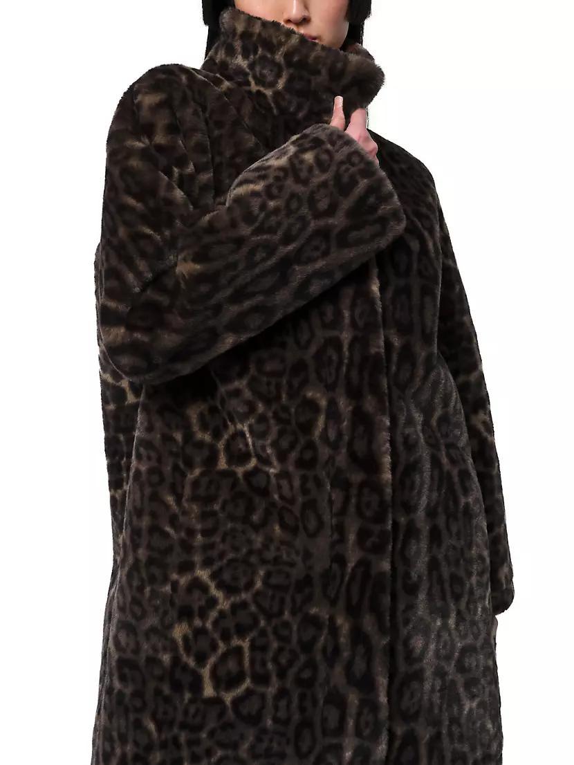 Blair Leopard Faux Fur Coat Product Image