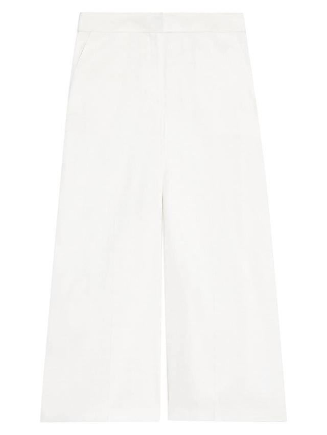 Womens Terena Linen-Blend Wide Crop Pants Product Image