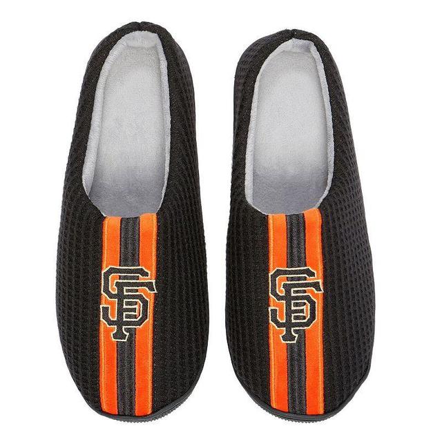 Mens FOCO San Francisco Giants Team Stripe Memory Foam Slide Slippers Product Image