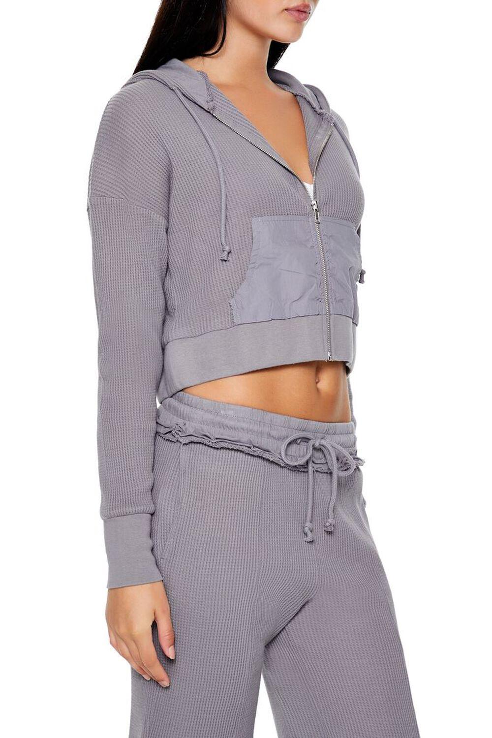 Hooded Thermal Pajama Zip-Up Jacket | Forever 21 Product Image