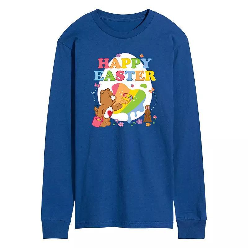 Mens Care Bears Happy Easter Egg Long Sleeve Graphic Tee Product Image