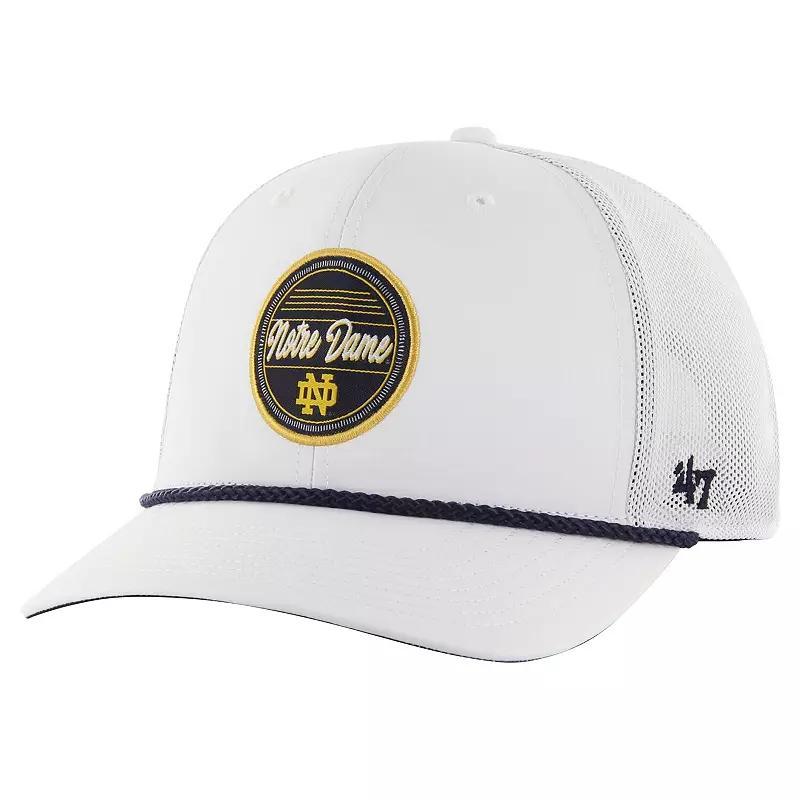 Mens 47 Brand White Notre Dame Fighting Irish Fairway Trucker Adjustable Hat Product Image