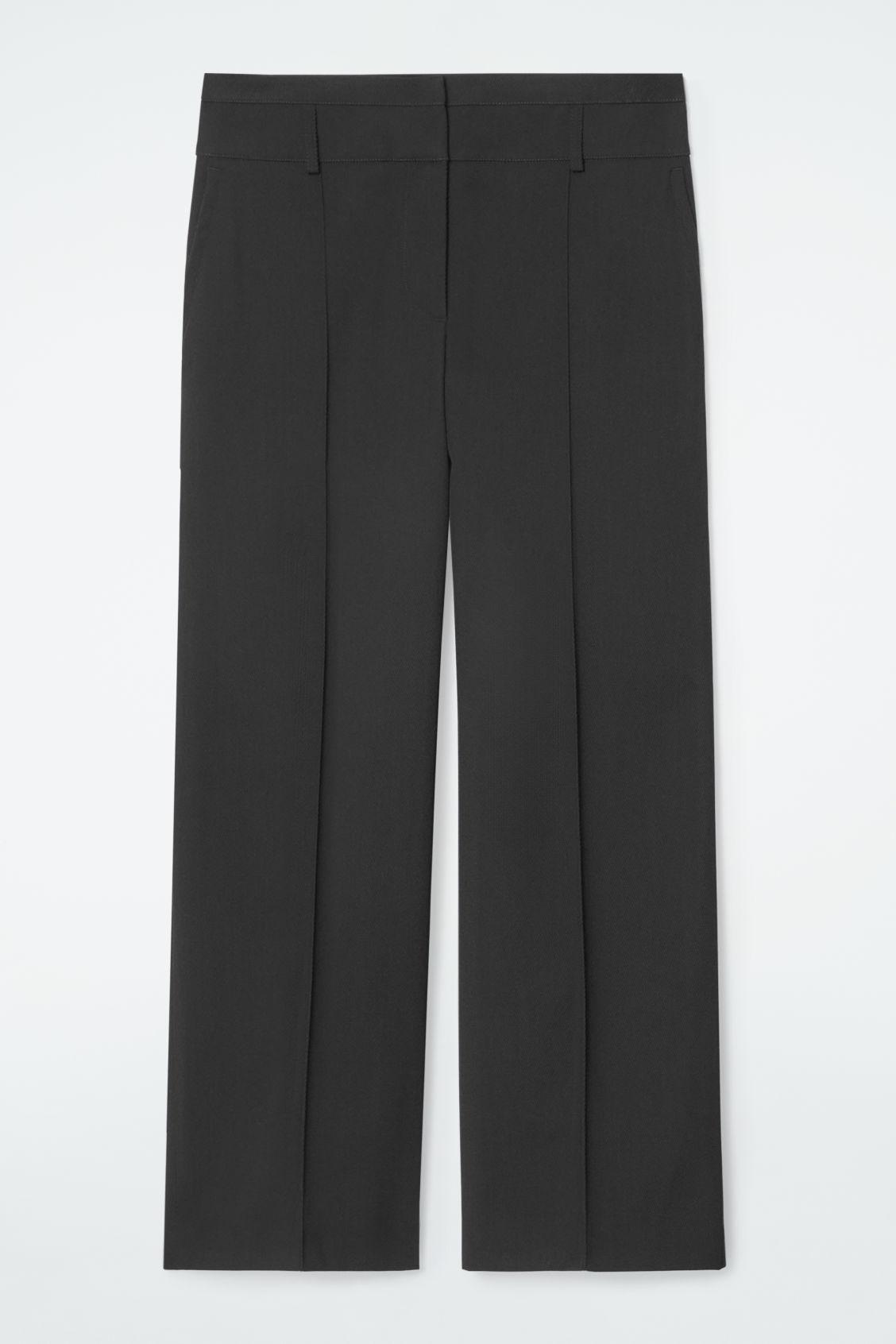 TAILORED WOOL-BLEND TWILL TROUSERS Product Image