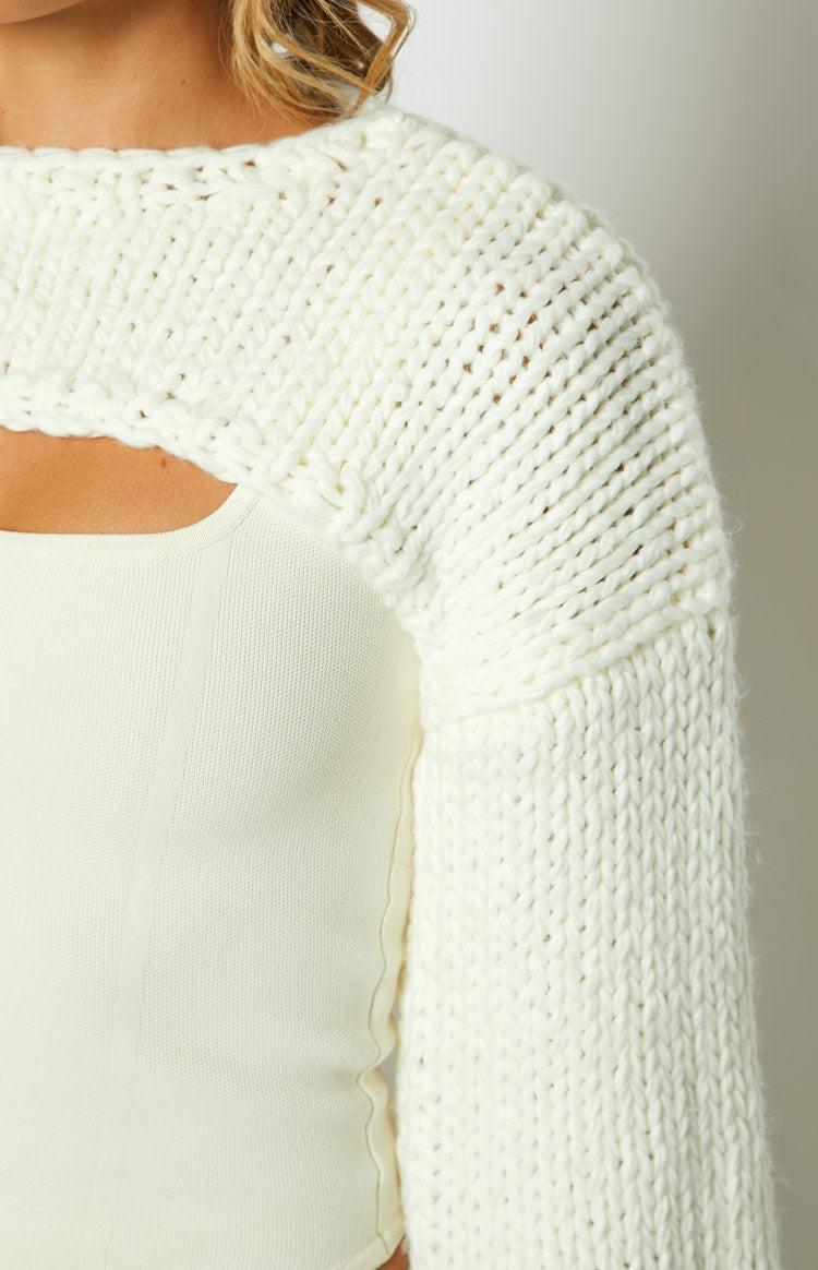 Ferla Cream Knit Shrug Product Image