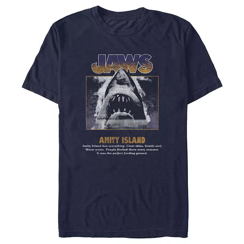 Mens Jaws Amity Island Graphic Tee Blue Product Image