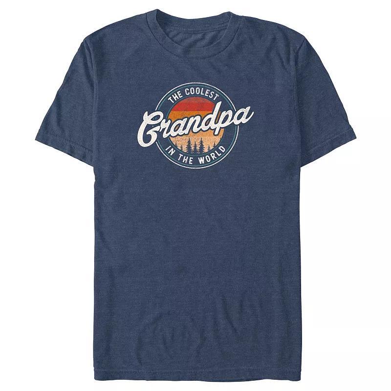 Big & Tall The Coolest Grandpa In The World Graphic Tee, Mens Navy Grey Product Image