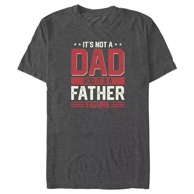 Big & Tall Its Not A Dad Bod Its A Father Figure Graphic Tee, Mens Grey Heather Product Image