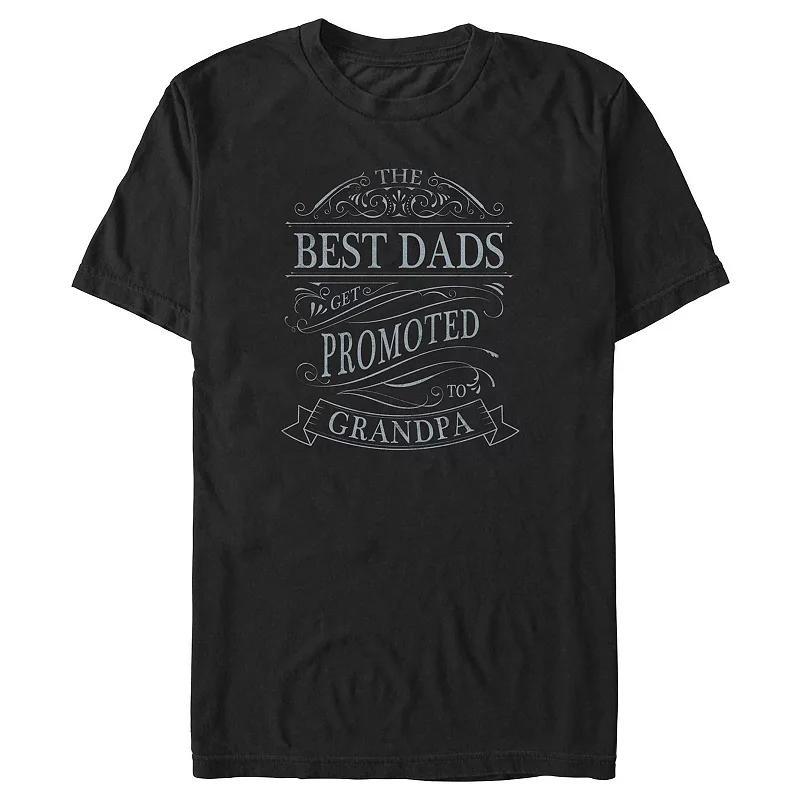 Big & Tall The Best Dads Get Promoted To Grandpa Graphic Tee, Mens Product Image