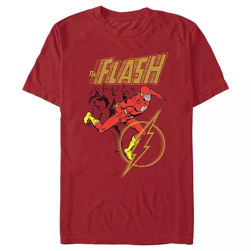 Mens The Flash Running Lines Poster Graphic Tee Red Product Image