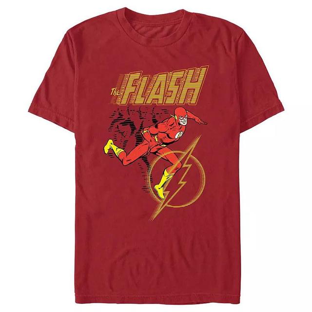 Mens The Flash Running Lines Poster Graphic Tee Red Product Image