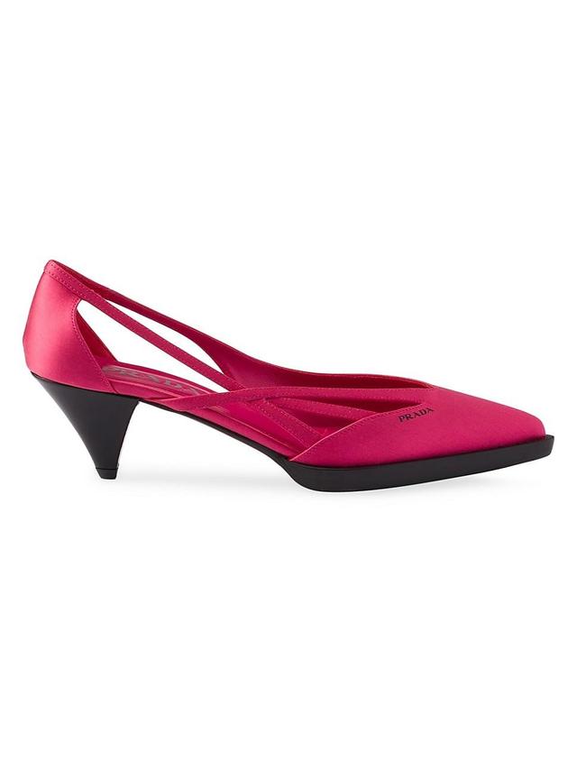 Womens Satin Cut-Out Pumps Product Image