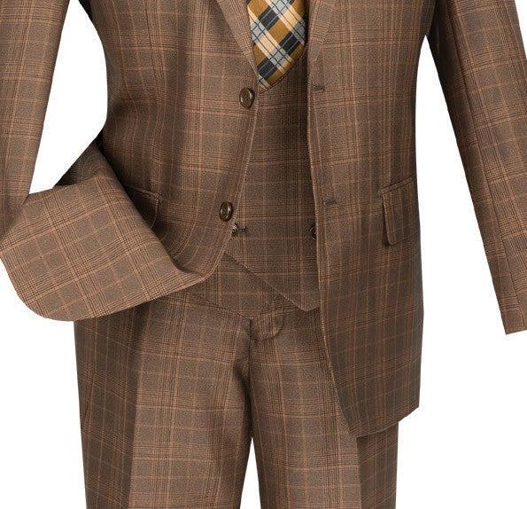 Renaissance Collection - Regular Fit 3 Piece Suit Chestnut Product Image