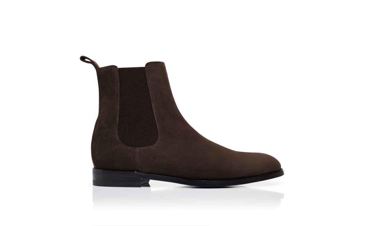 DELSA Brown Suede Ankle Boots Product Image