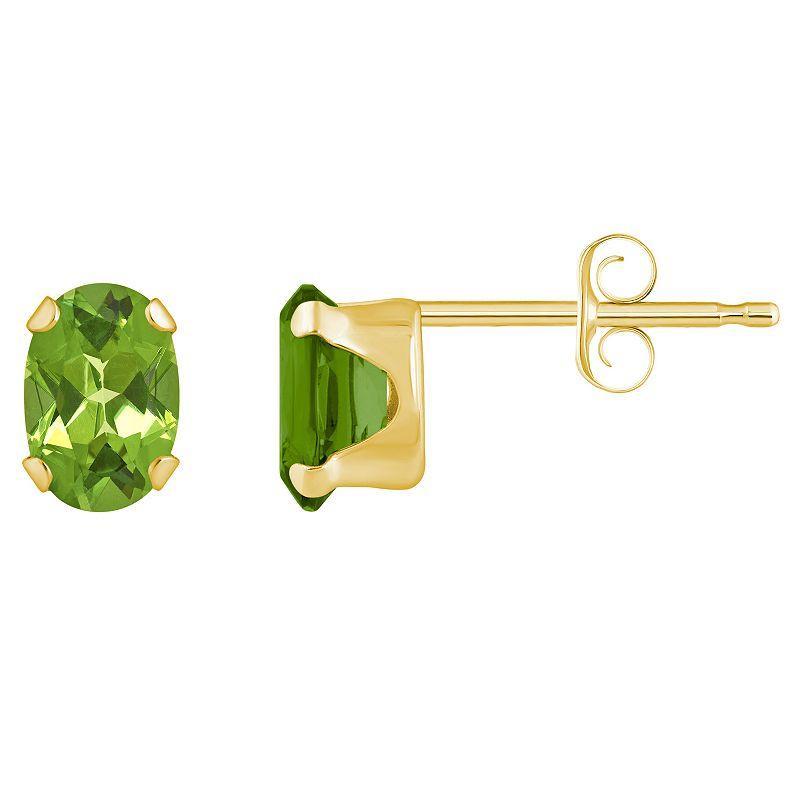 Macys Gemstone Stud Earrings in 10k Yellow Gold Product Image