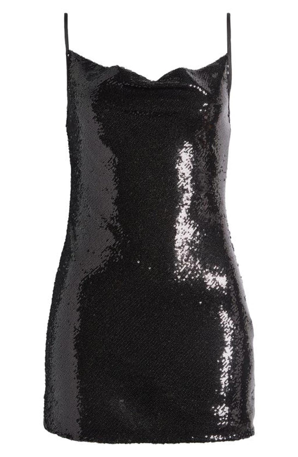 Haddi Sequin Dress In Black Product Image