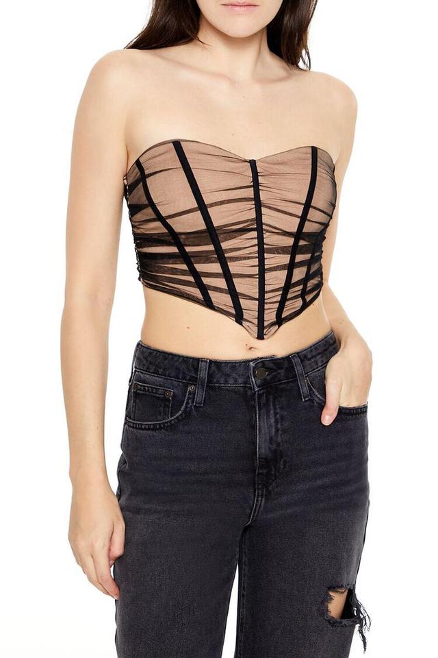 Mesh Corset Tube Top | Forever 21 Product Image