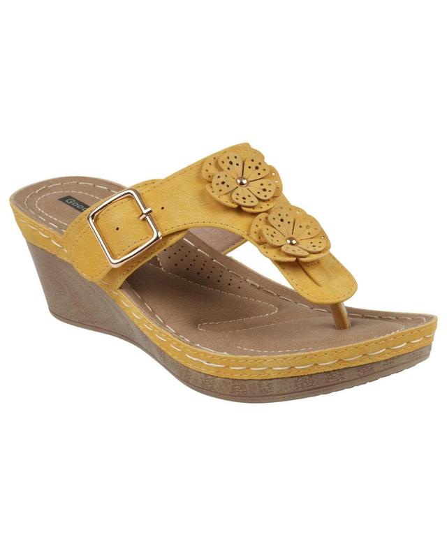 Gc Shoes Womens Narbonne Flower Wedge Sandals Product Image