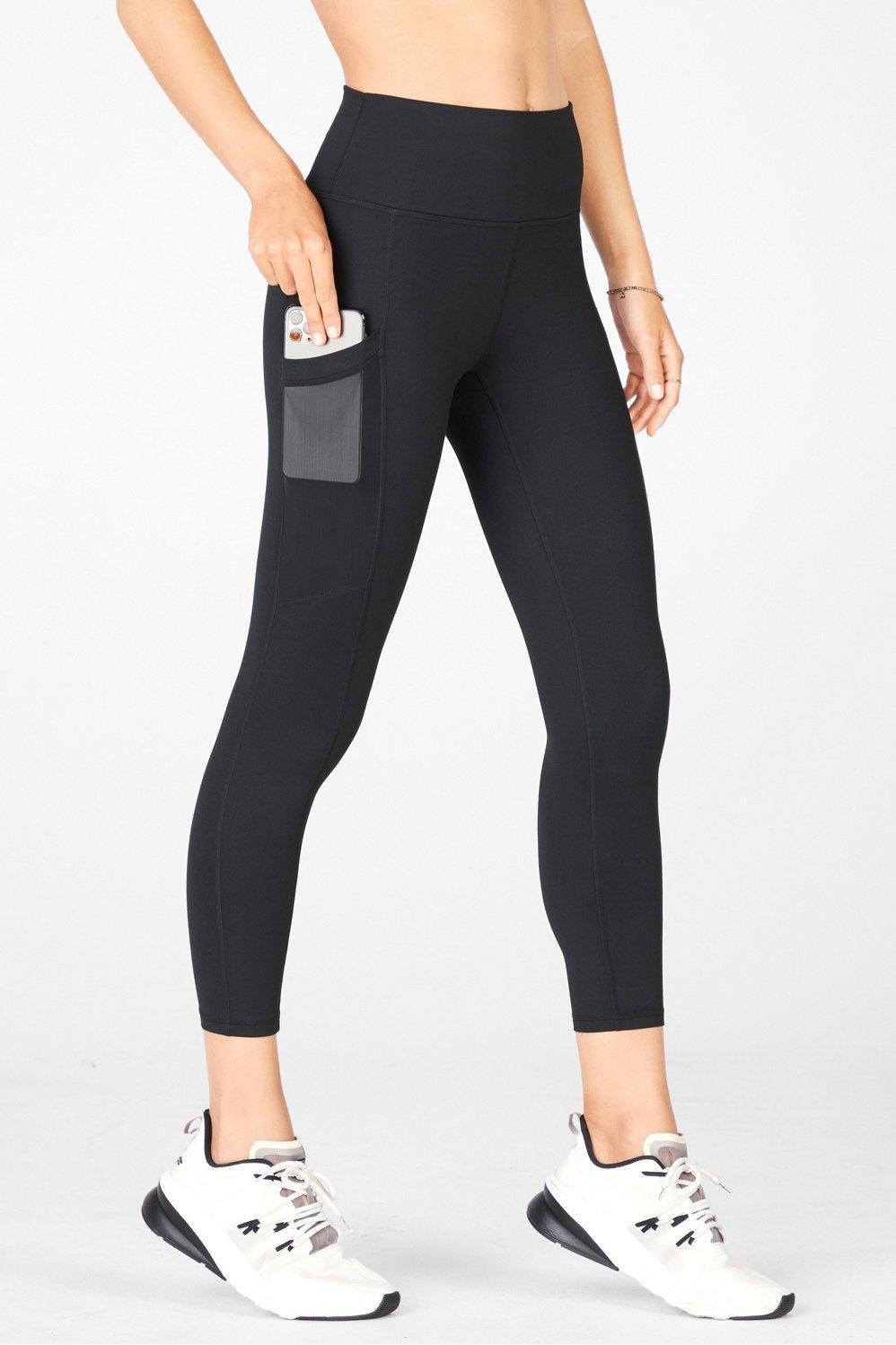 Fabletics On-the-Go High-Waisted Capri Womens black plus Size 1X Product Image