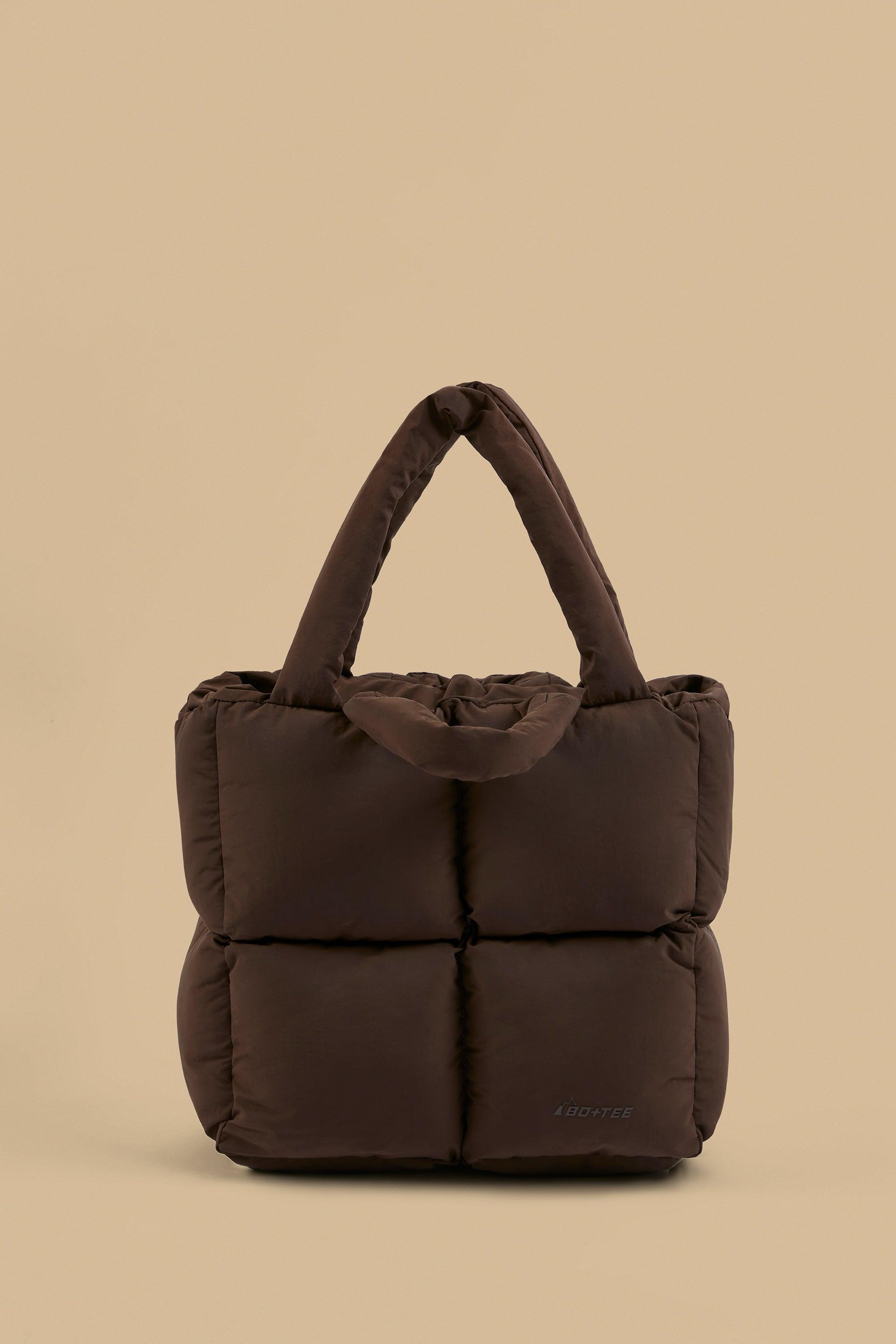 Quilted Puffer Bag in Mahogany Product Image