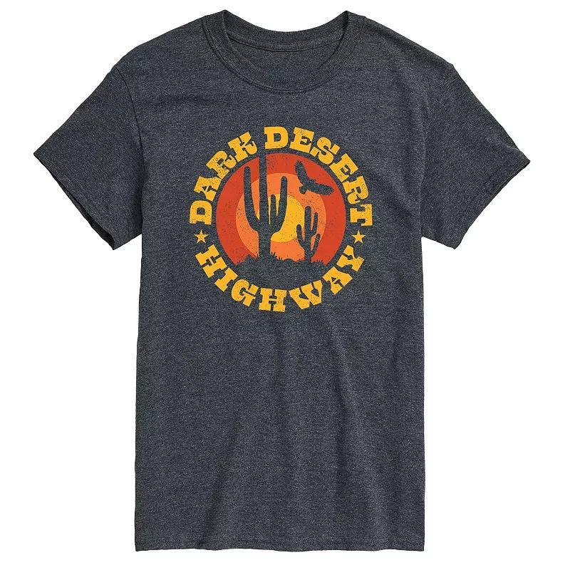 Mens Dark Desert Highway Graphic Tee Blue Product Image