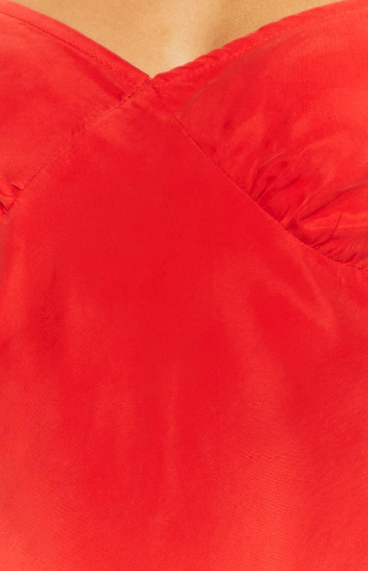 Waves Red Mini Dress Product Image