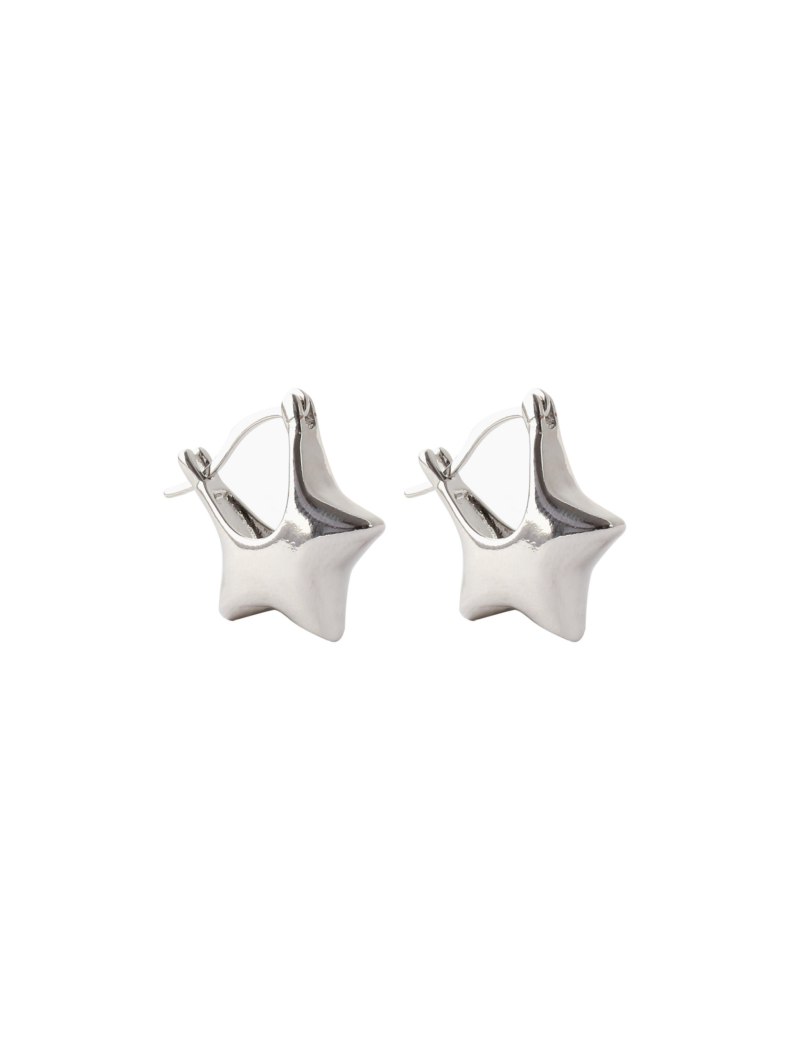 Star Shaped Hoop Earrings Product Image