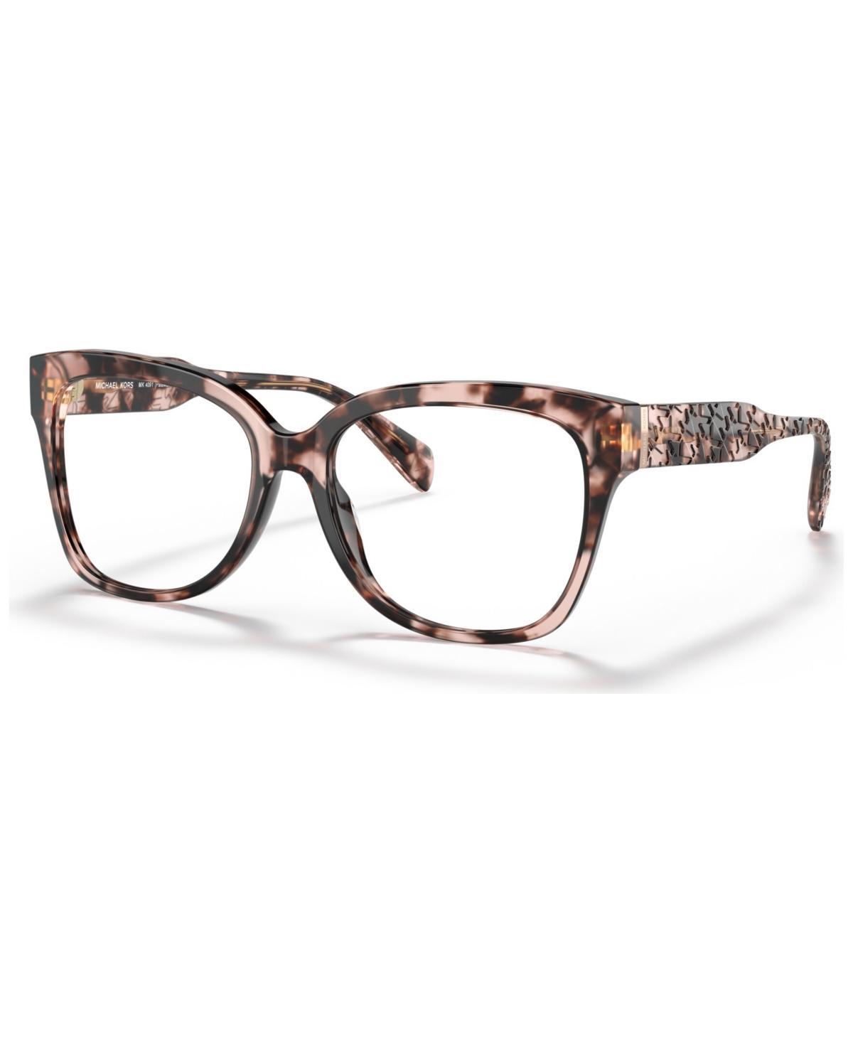 Michael Kors Womens Palawan Square Eyeglasses, MK409152-o - Pink Tortoise Product Image