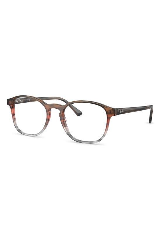 RAY BAN 50mm Phantos Optical Glasses In Brown Gradient Product Image