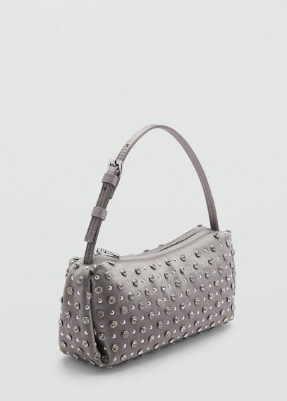 Mango Womens Beaded Shoulder Bag - Light Product Image