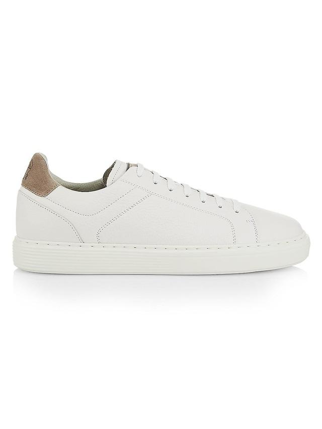 Mens Leather Low-Top Sneakers Product Image