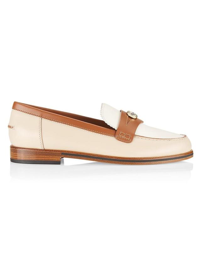 Womens Colorblocked Leather Loafers Product Image