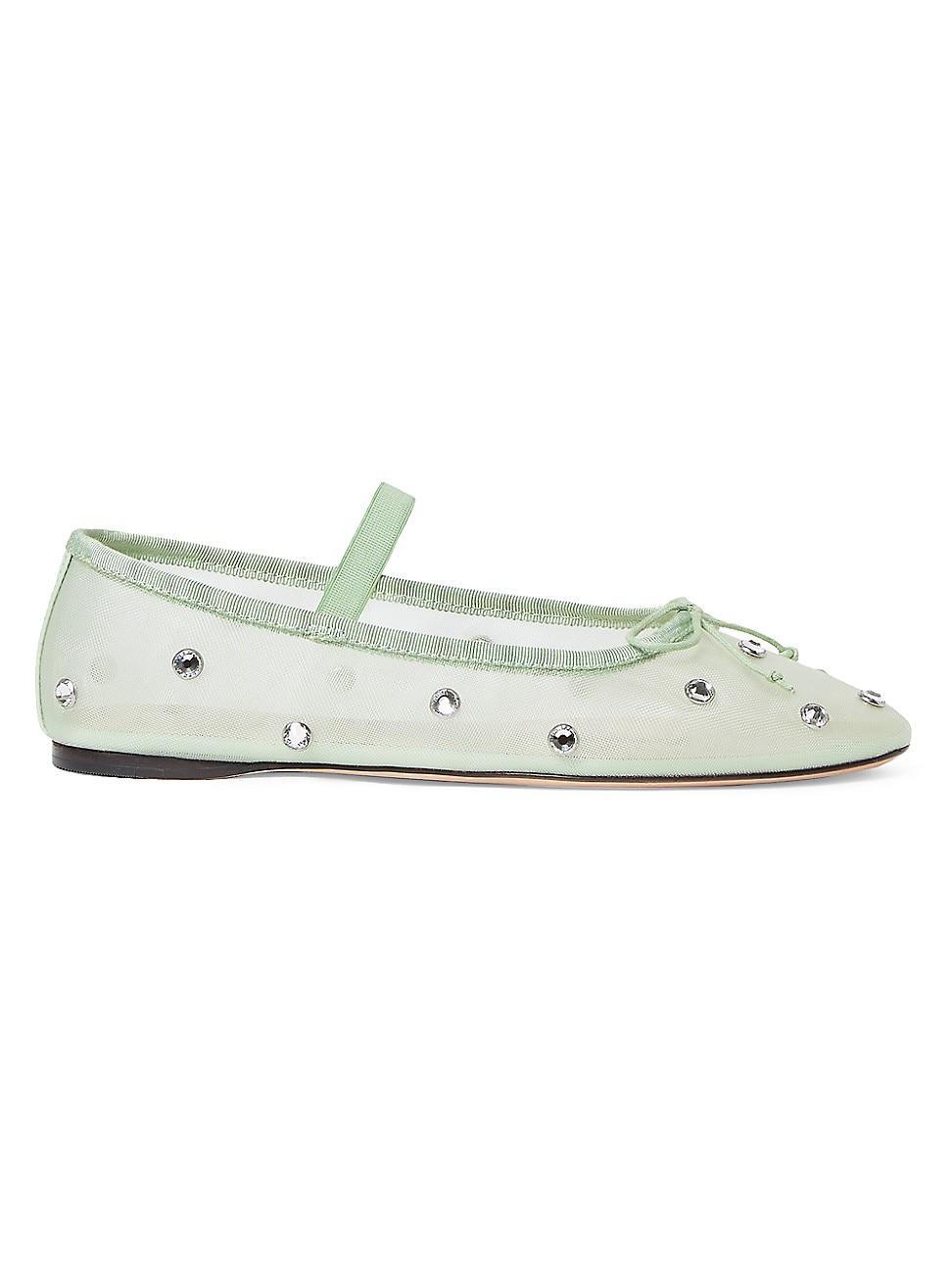 Womens Leonie Crystal Mesh Ballet Flats Product Image