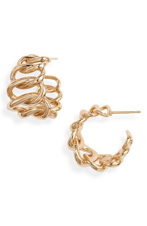 Gas Bijoux Twist Hoop Earrings Product Image