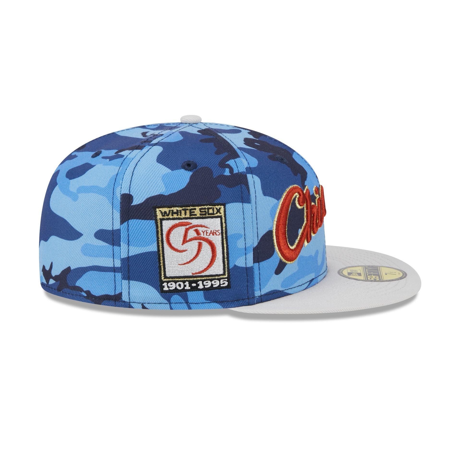 Chicago White Sox Blue Camo 59FIFTY Fitted Hat Male Product Image