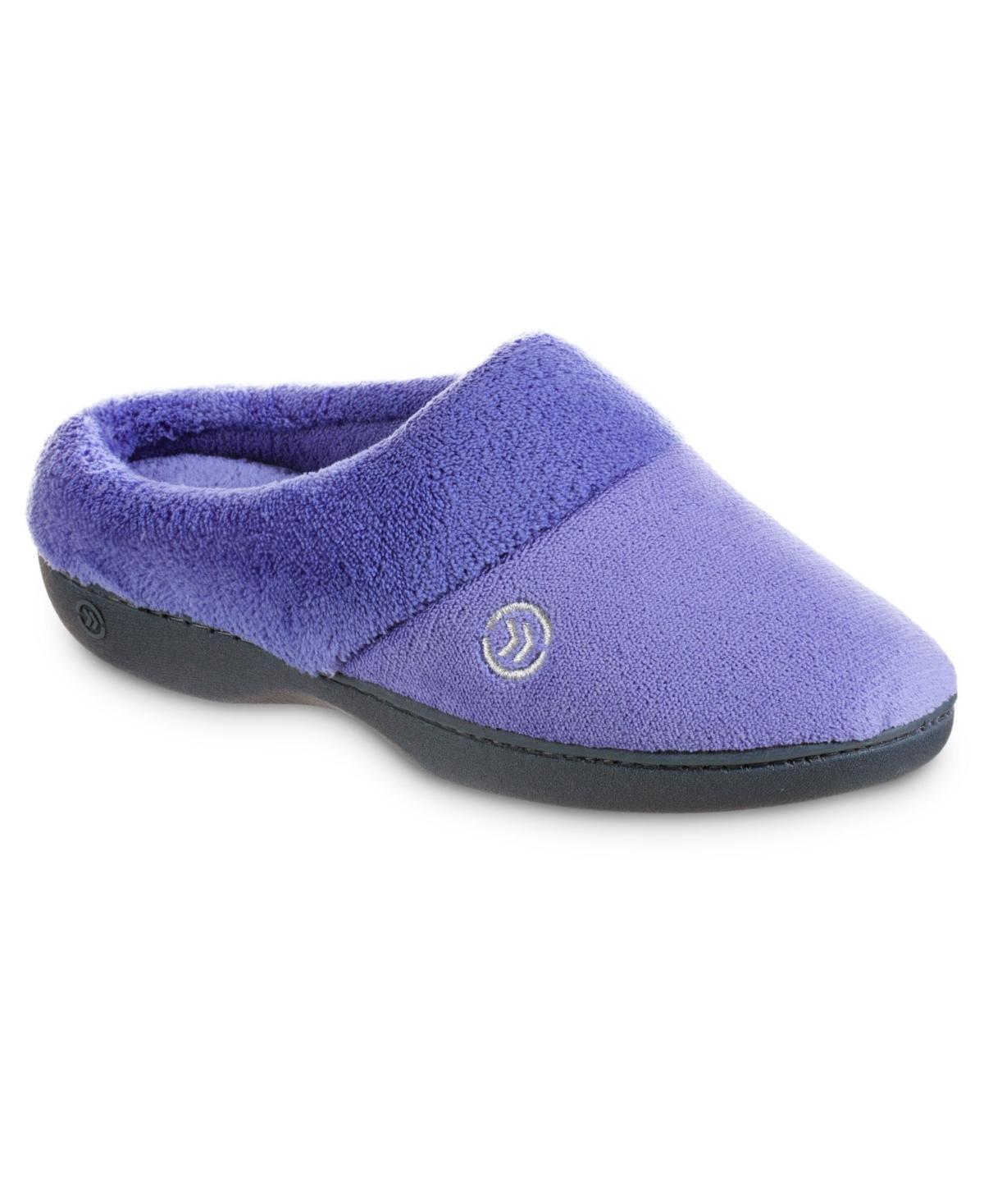 isotoner Mixed Microterry Hoodback Womens Slippers Product Image