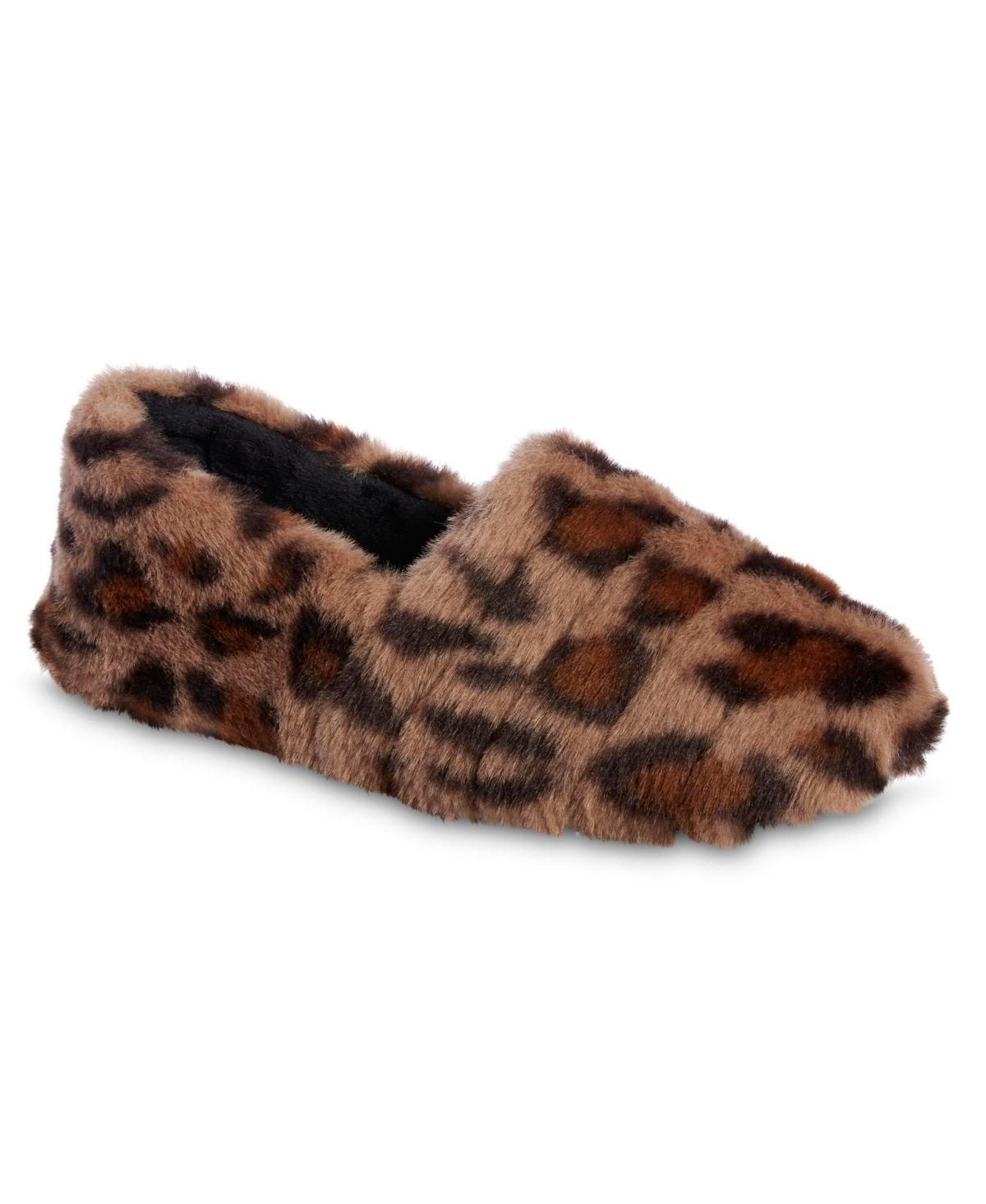 Isotoner Womens Shay Faux Fur Slip-on Slippers - Berry Pink Product Image